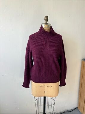 White + Warren Plum Cashmere Sweater